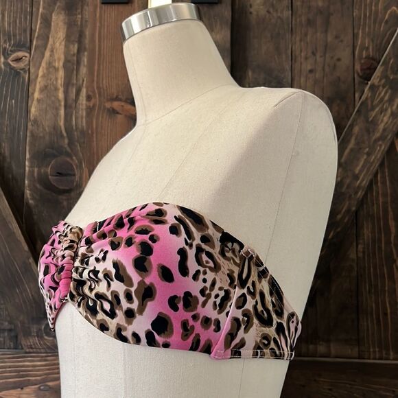 Radio Fiji Bandeu bikini pink brown Animale print - Picture 2 of 9
